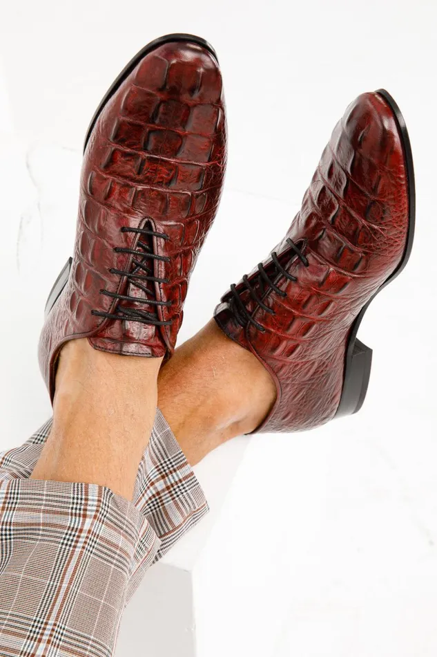 Vinci Leather Dress Shoes The Randor Burgundy Leather Oxford Shoe 8211 Men