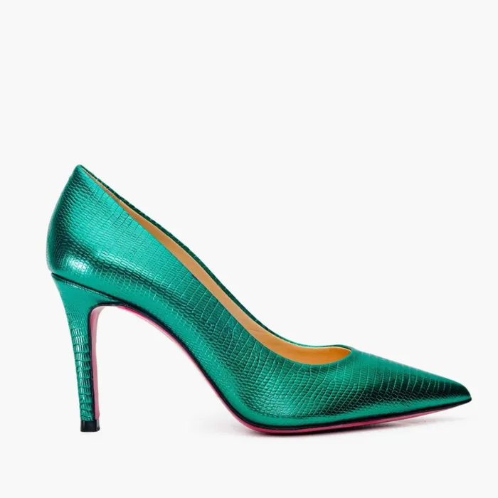 Vinci Leather Heels The Maple Green Leather Pump Fuchsia Sole Shoe 8211 Women Vinci Leather Heels The Maple Green Leather Pump Fuchsia Sole Shoe 8211 Women
