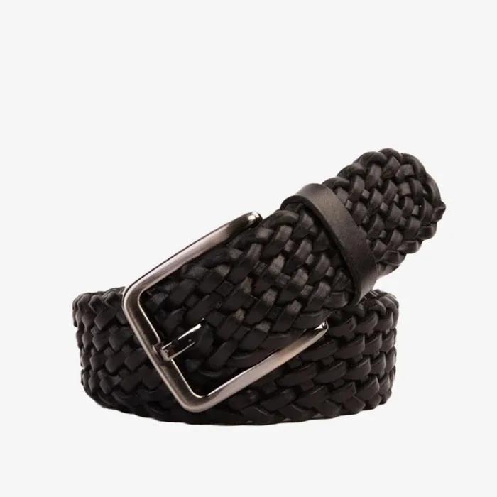 Vinci Leather Leather Belts The Mclean Woven Black Color Leather Belt 8211 Men