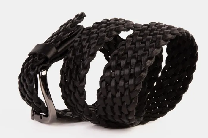 Vinci Leather Leather Belts The Mclean Woven Black Color Leather Belt 8211 Men