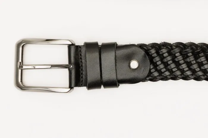 Vinci Leather Leather Belts The Mclean Woven Black Color Leather Belt 8211 Men