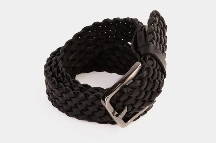 Vinci Leather Leather Belts The Mclean Woven Black Color Leather Belt 8211 Men