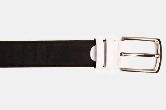 Vinci Leather Leather Belts The Neiva BlackWhite Leather Belt 8211 Men