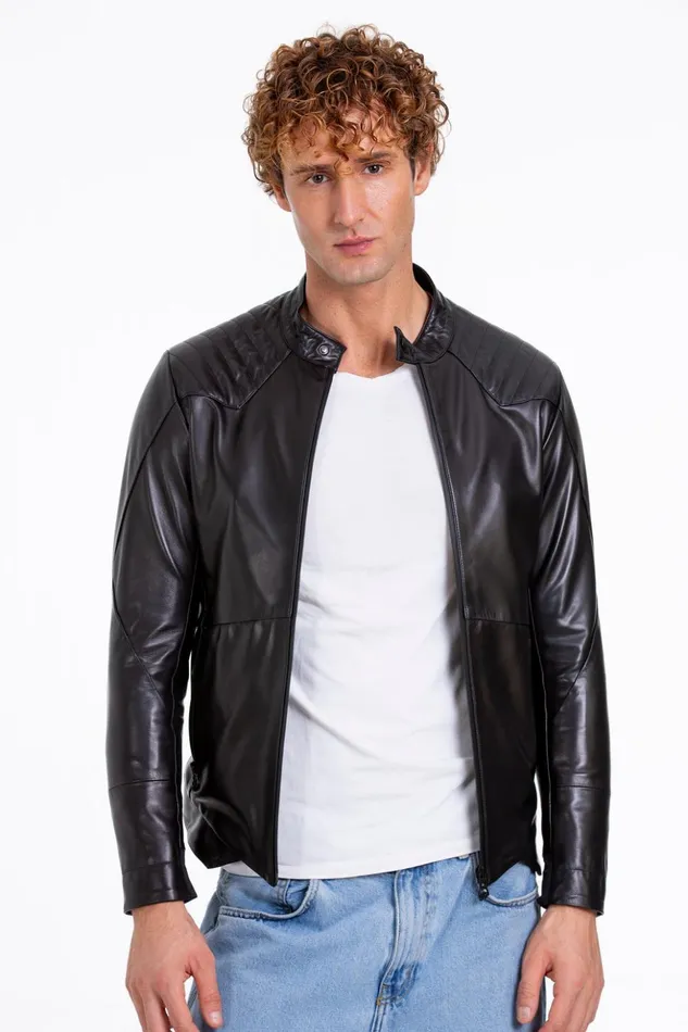 Vinci Leather Leather Jackets The Leith Black Leather Jacket 8211 Men