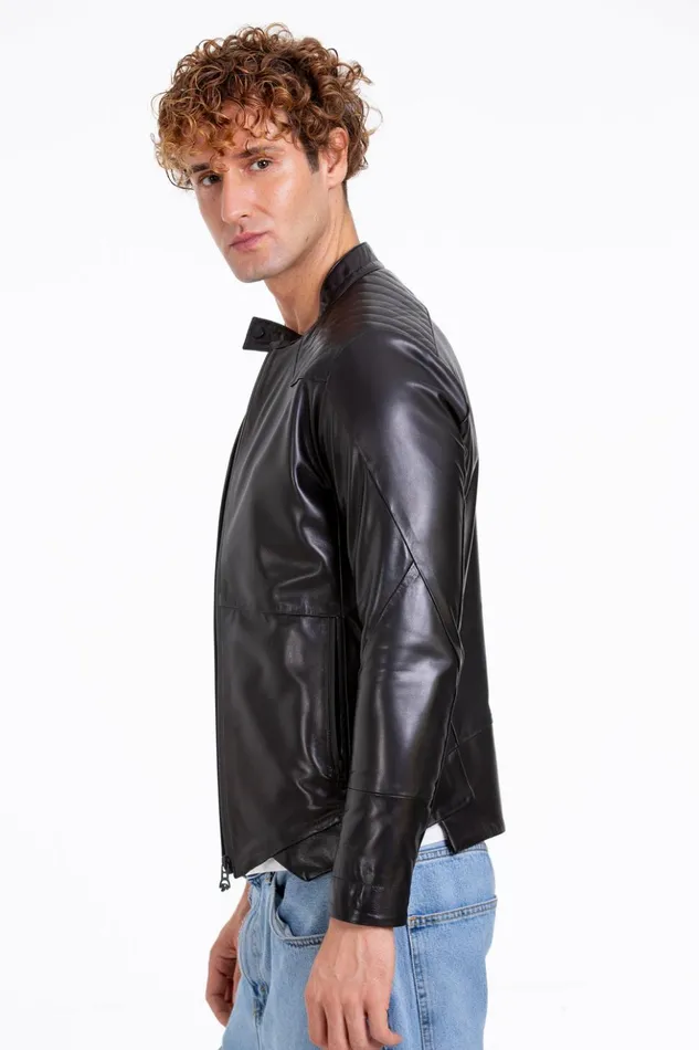 Vinci Leather Leather Jackets The Leith Black Leather Jacket 8211 Men