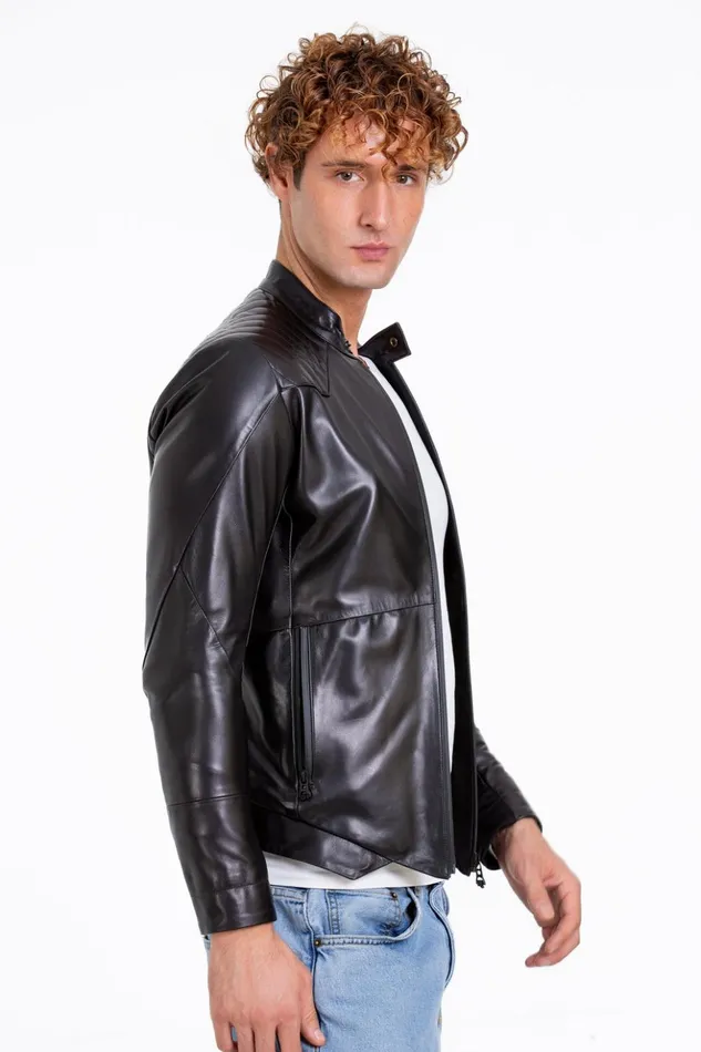 Vinci Leather Leather Jackets The Leith Black Leather Jacket 8211 Men