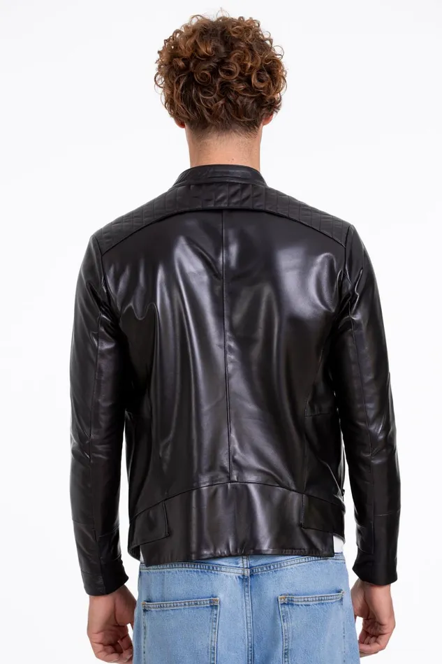 Vinci Leather Leather Jackets The Leith Black Leather Jacket 8211 Men