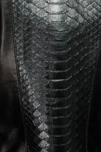 Vinci Leather Leather Jackets The Nayro Pythn Black Leather Jacket 8211 Women