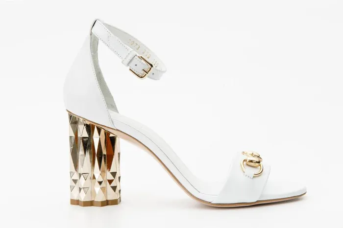 Vinci Leather Sandals The Avlonya Block Heel White Leather Sandal 8211 Women