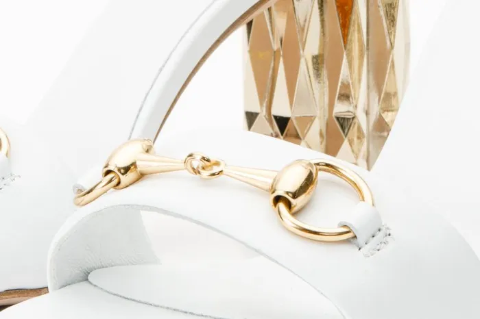 Vinci Leather Sandals The Avlonya Block Heel White Leather Sandal 8211 Women