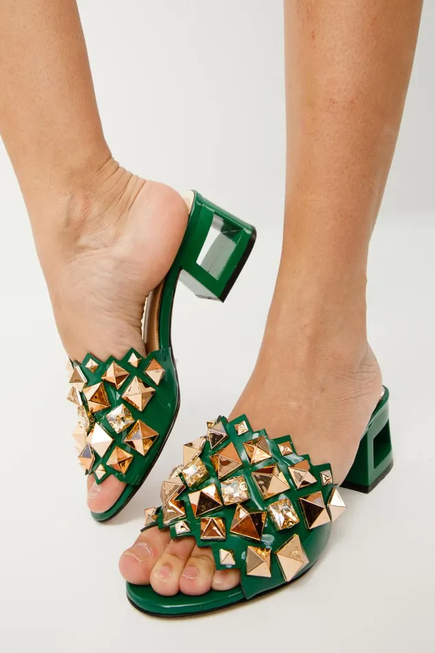 Vinci Leather Sandals The Balat Green Leather Sandal 8211 Women