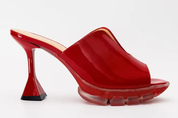 Vinci Leather Sandals The Caratal Red Patent Leather Sandal 8211 Women