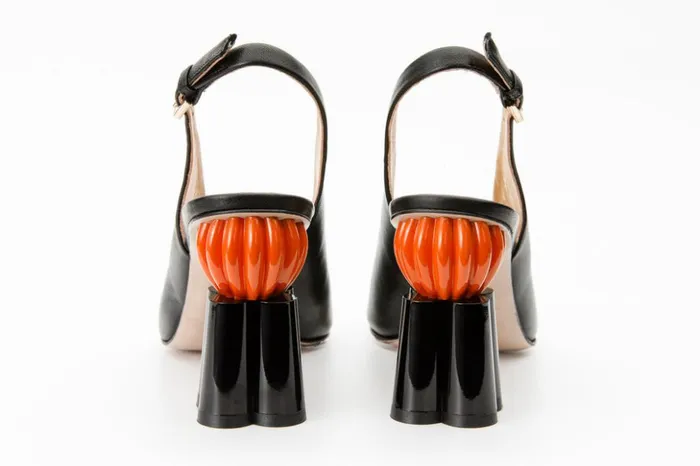 Vinci Leather Sandals The Cimla Pumpkin Heel Black Leather Sandal 8211 Women