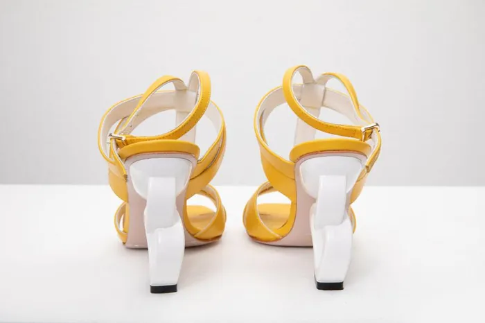 Vinci Leather Sandals The Duffryn Yellow TStrap Leather Sandal 8211 Women