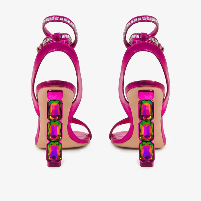 Vinci Leather Sandals The Torola Fuchsia Stony Heel Leather Sandal 8211 Women
