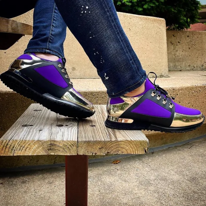 Vinci Leather Sneakers The Emir Purple Leather Sneaker Limited Edition 8211 Men