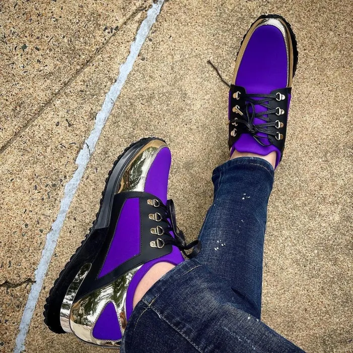 Vinci Leather Sneakers The Emir Purple Leather Sneaker Limited Edition 8211 Men