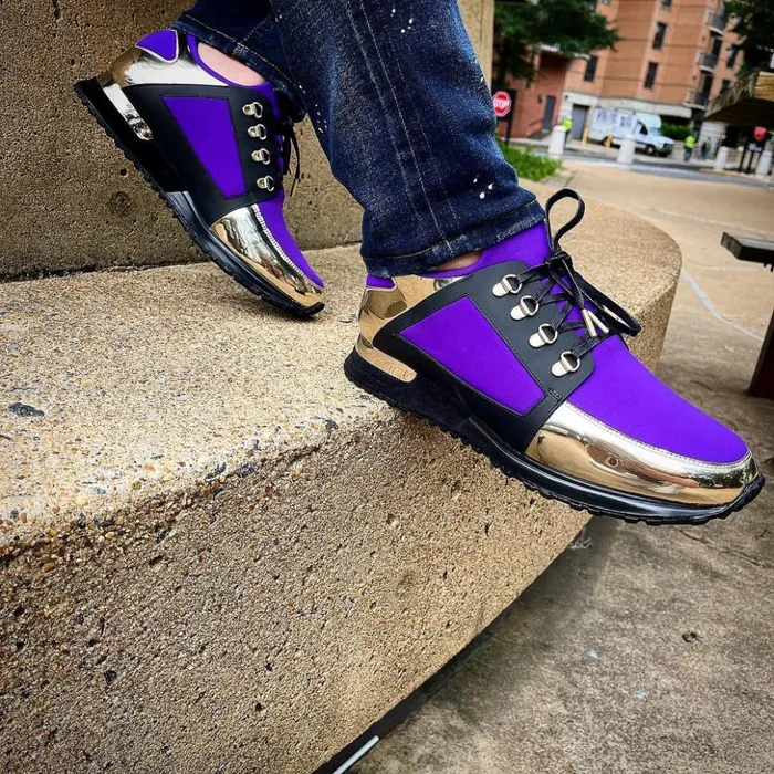 Vinci Leather Sneakers The Emir Purple Leather Sneaker Limited Edition 8211 Men