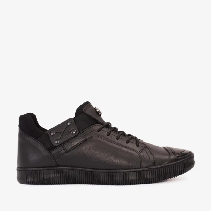 Vinci Leather Sneakers The Mumbai Black Leather Sneaker 8211 Men