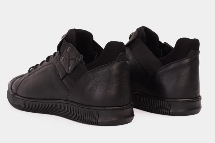 Vinci Leather Sneakers The Mumbai Black Leather Sneaker 8211 Men