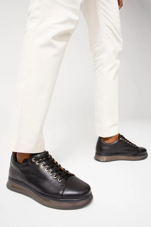 Vinci Leather Sneakers The Peklin Black Leather Sneaker 8211 Men