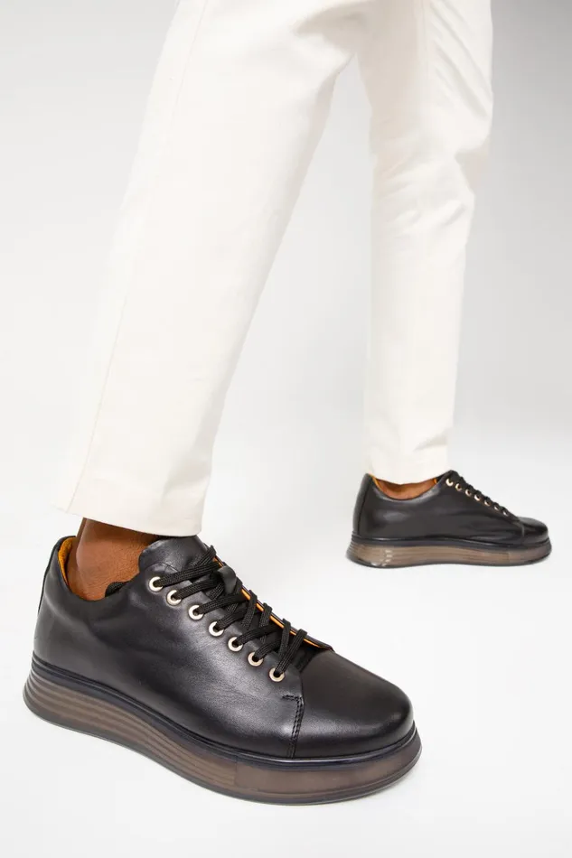 Vinci Leather Sneakers The Peklin Black Leather Sneaker 8211 Men
