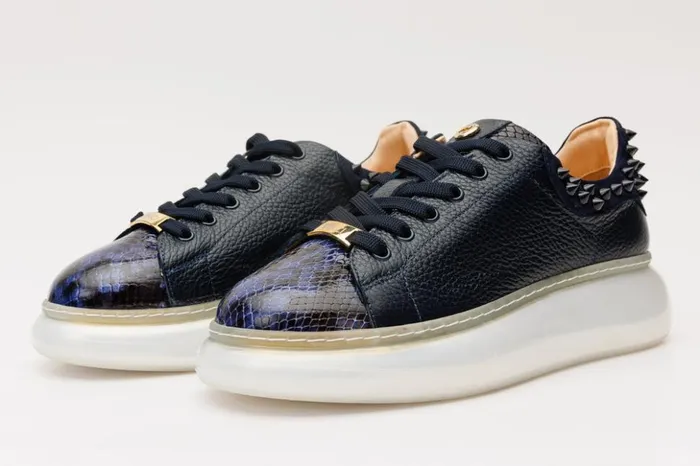 Vinci Leather Sneakers The Venezia Dark Blue Leather Sneaker 8211 Women