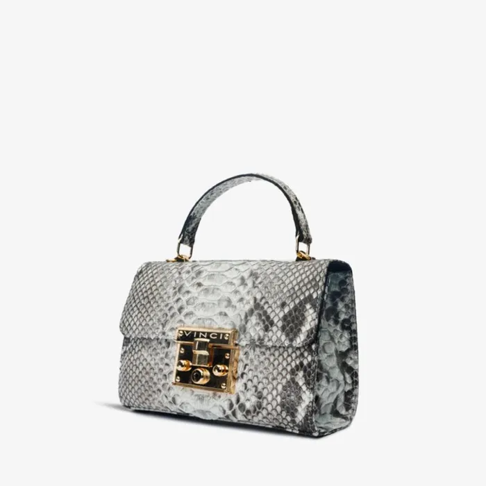 Vinci Leather Women Bags The Queen Natural Pythn Leather Hanbag 8211 Women