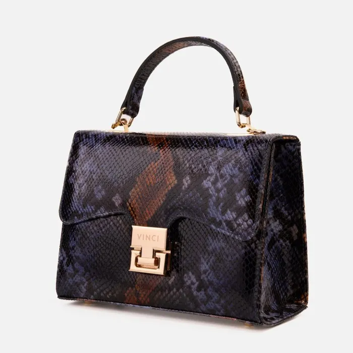 Vinci Leather Women Bags The Venezia Navy Blue Leather Snk Handbag 8211 Women