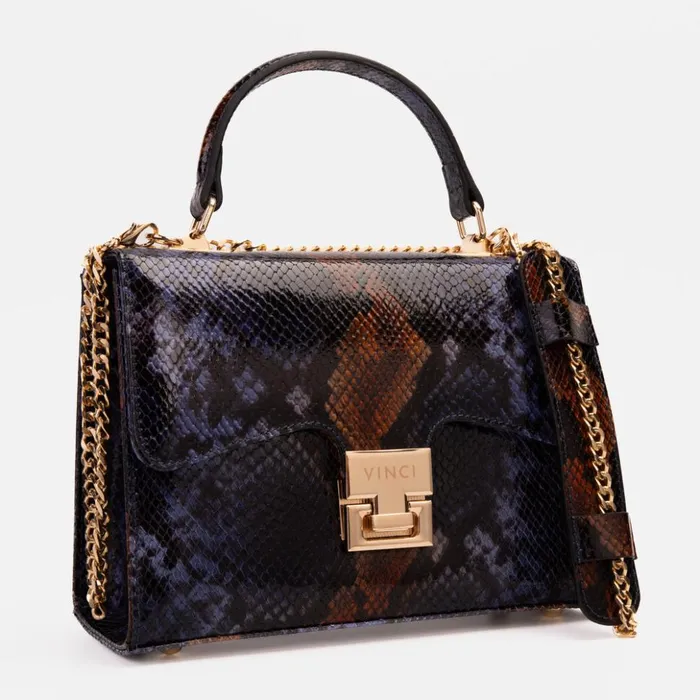 Vinci Leather Women Bags The Venezia Navy Blue Leather Snk Handbag 8211 Women
