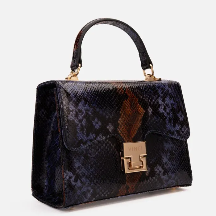 Vinci Leather Women Bags The Venezia Navy Blue Leather Snk Handbag 8211 Women