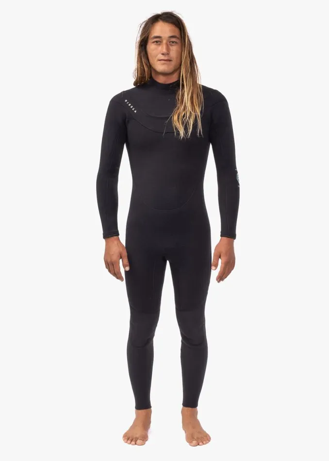 Vissla X Axxe 33 U Zip Full Wetsuit Black Men Vissla Wetsuits