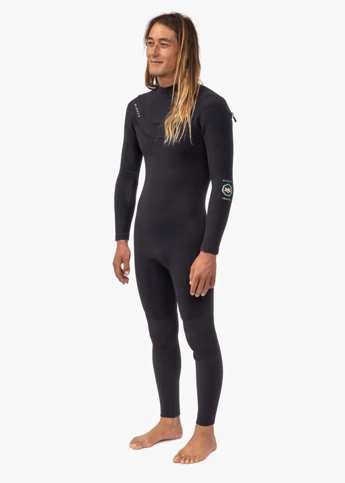 Vissla X Axxe 33 U Zip Full Wetsuit Black Men Vissla Wetsuits