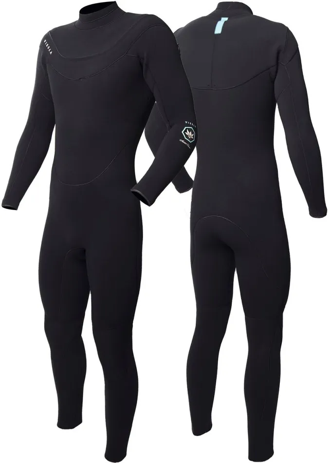 Vissla X Axxe 33 U Zip Full Wetsuit Black Men Vissla Wetsuits