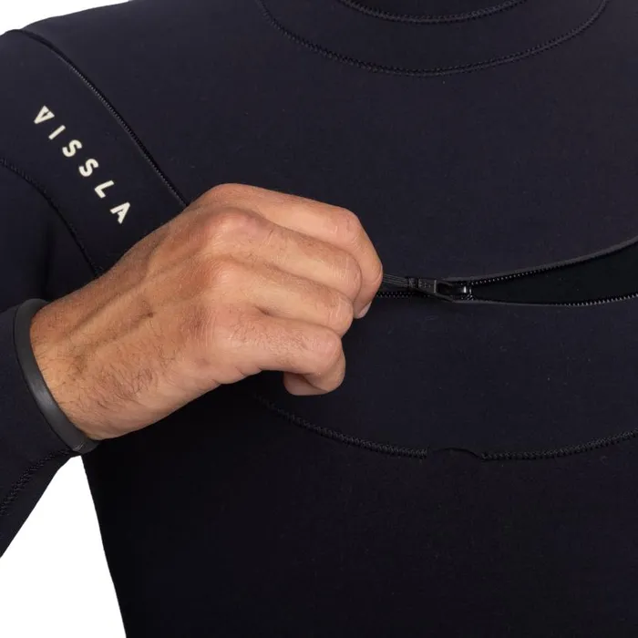 Vissla X Axxe 33 U Zip Full Wetsuit Black Men Vissla Wetsuits