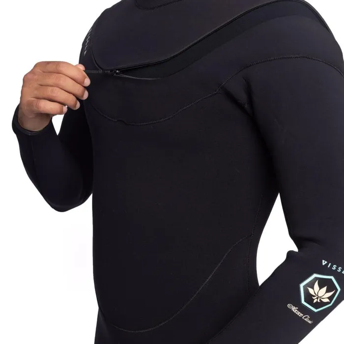 Vissla X Axxe 33 U Zip Full Wetsuit Black Men Vissla Wetsuits