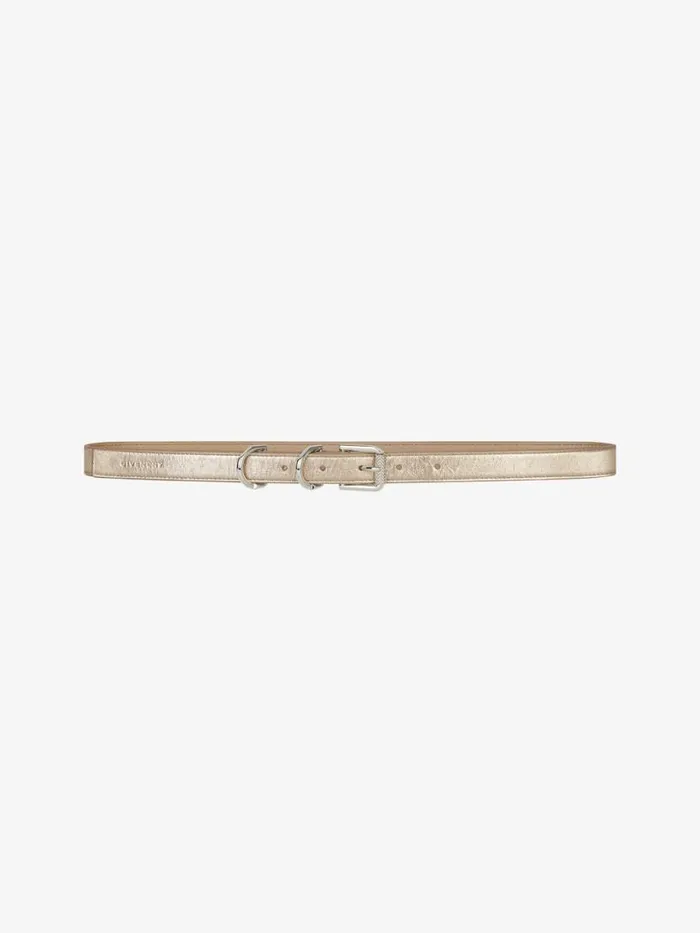 Voyou Belt In Laminated Leather Dusty Golden Women Givenchy Belts