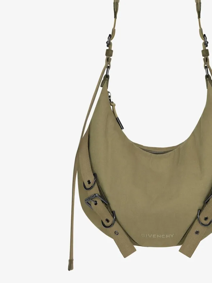 Voyou Crossbody Bag In Canvas Khaki Men Givenchy Crossbody Bags