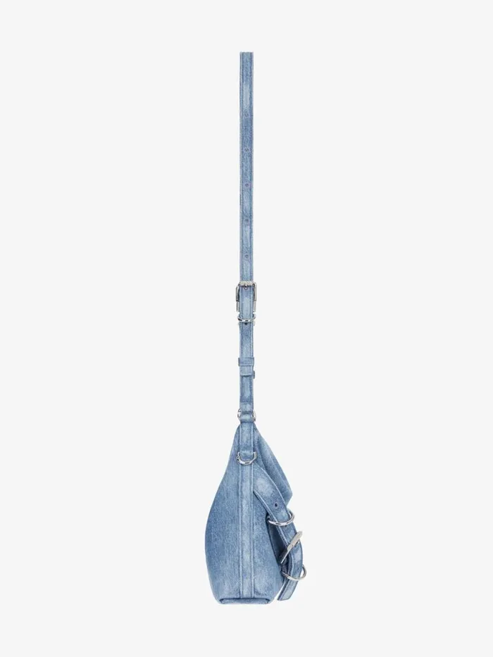 Voyou Crossbody Bag In Washed Denim Medium Blue Women Givenchy Crossbody Bags