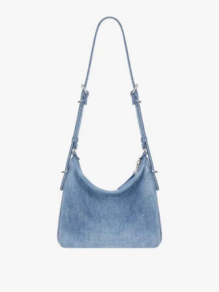 Voyou Crossbody Bag In Washed Denim Medium Blue Women Givenchy Crossbody Bags