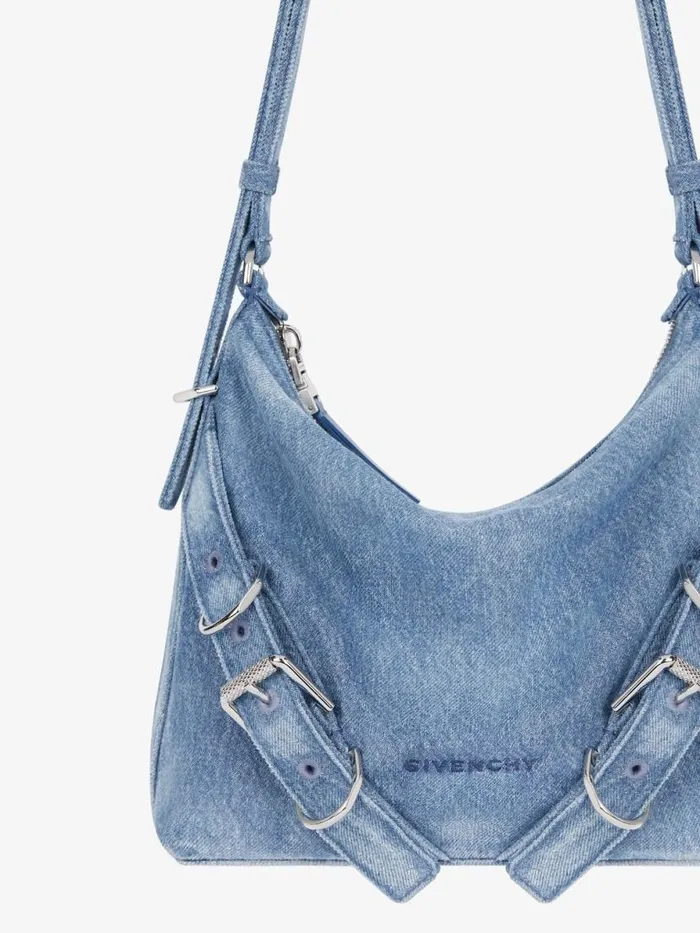 Voyou Crossbody Bag In Washed Denim Medium Blue Women Givenchy Crossbody Bags