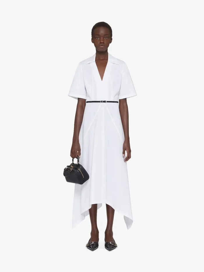 Voyou Dress In Poplin White Women Givenchy Dresses