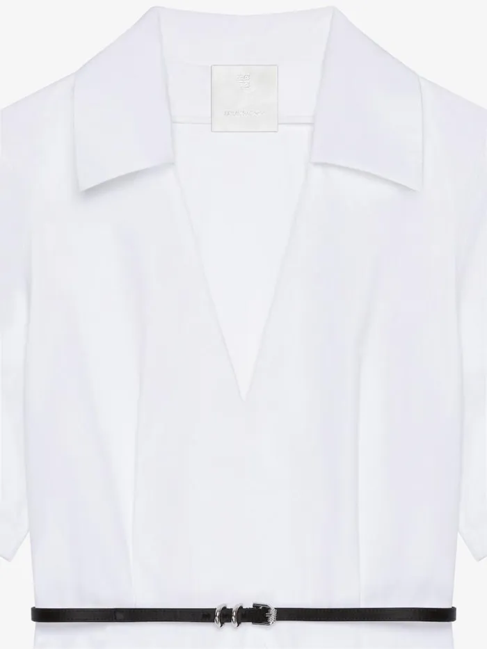 Voyou Dress In Poplin White Women Givenchy Dresses