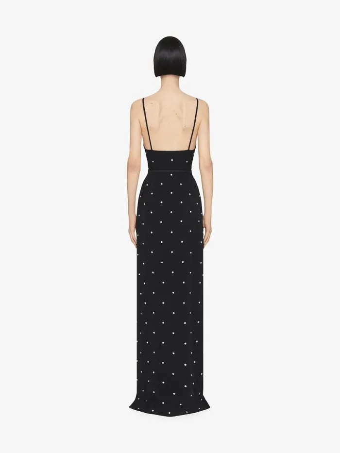 Voyou Evening Dress In Crepe And Satin With Crystals Black Women Givenchy Dresses