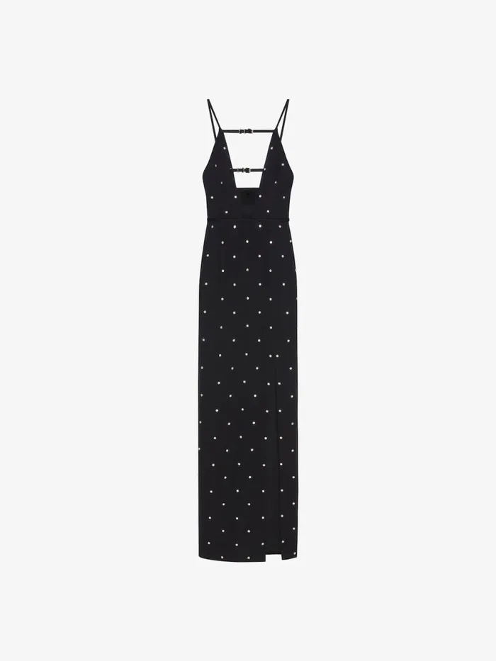 Voyou Evening Dress In Crepe And Satin With Crystals Black Women Givenchy Dresses
