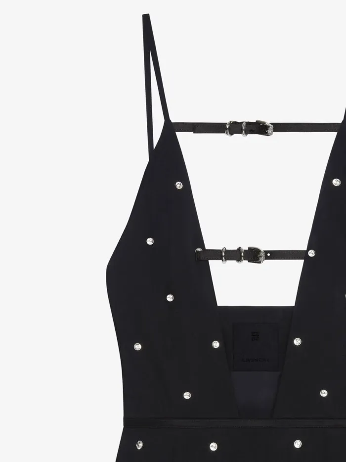 Voyou Evening Dress In Crepe And Satin With Crystals Black Women Givenchy Dresses