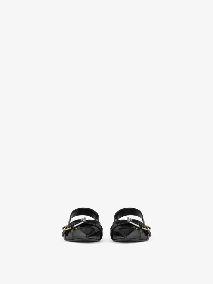 Voyou Flat Slingbacks In Leather Black Women Givenchy Slides and Sandals