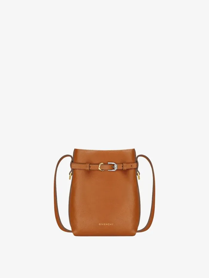 Voyou Phone Pouch In Leather Soft Tan Women Givenchy Micro Bags