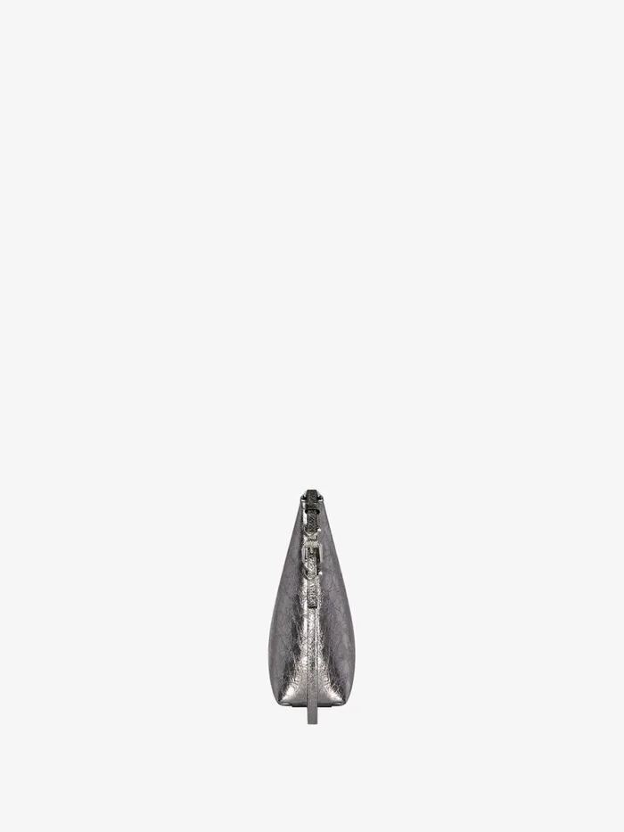 Voyou Pouch In Laminated Leather Silvery Grey Women Givenchy Wallets and Card Holders