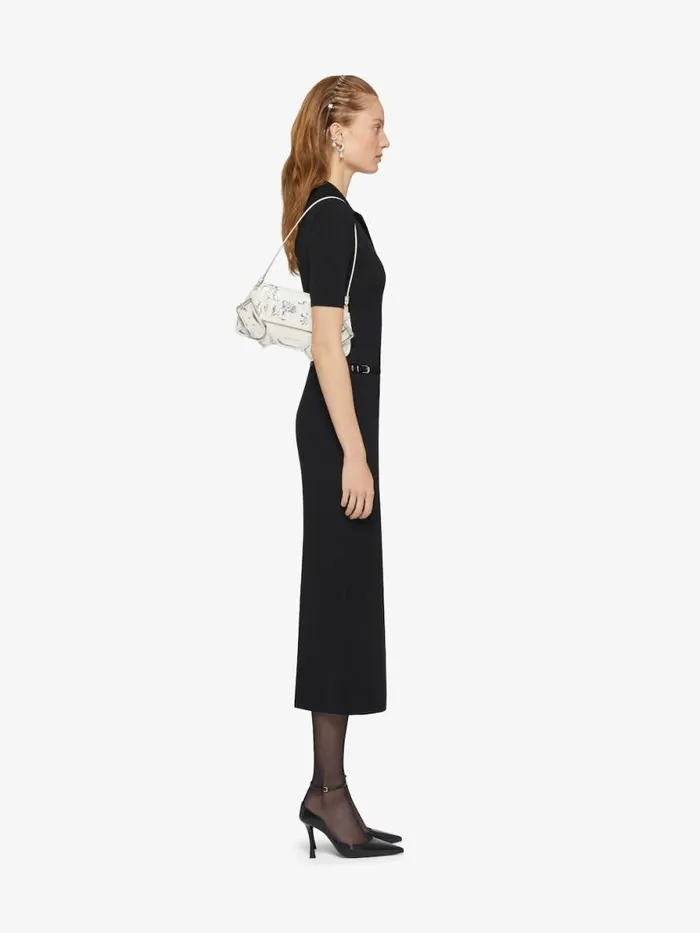 Voyou Shoulder Flap Bag In Leather With Floral Pattern Ivory Women Givenchy Shoulder Bags